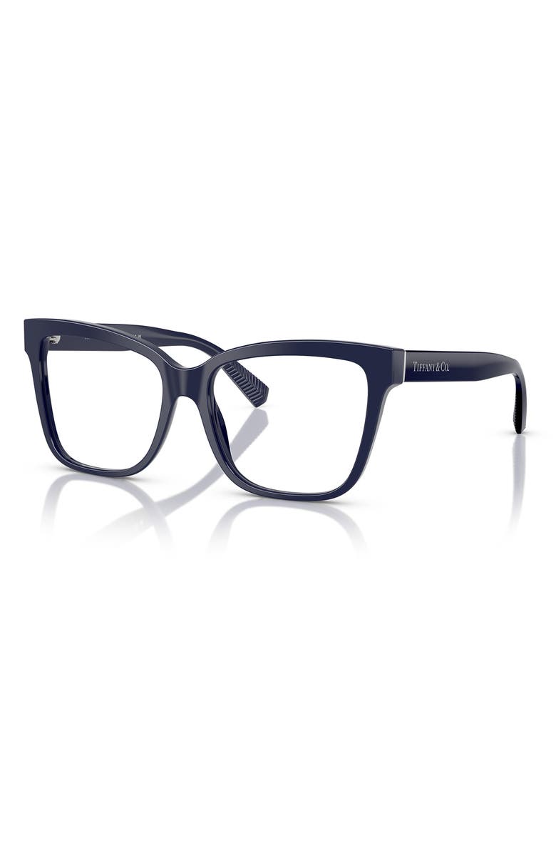 Tiffany & Co. 53mm Cat Eye Optical Glasses, Alternate, color, Dark Blue