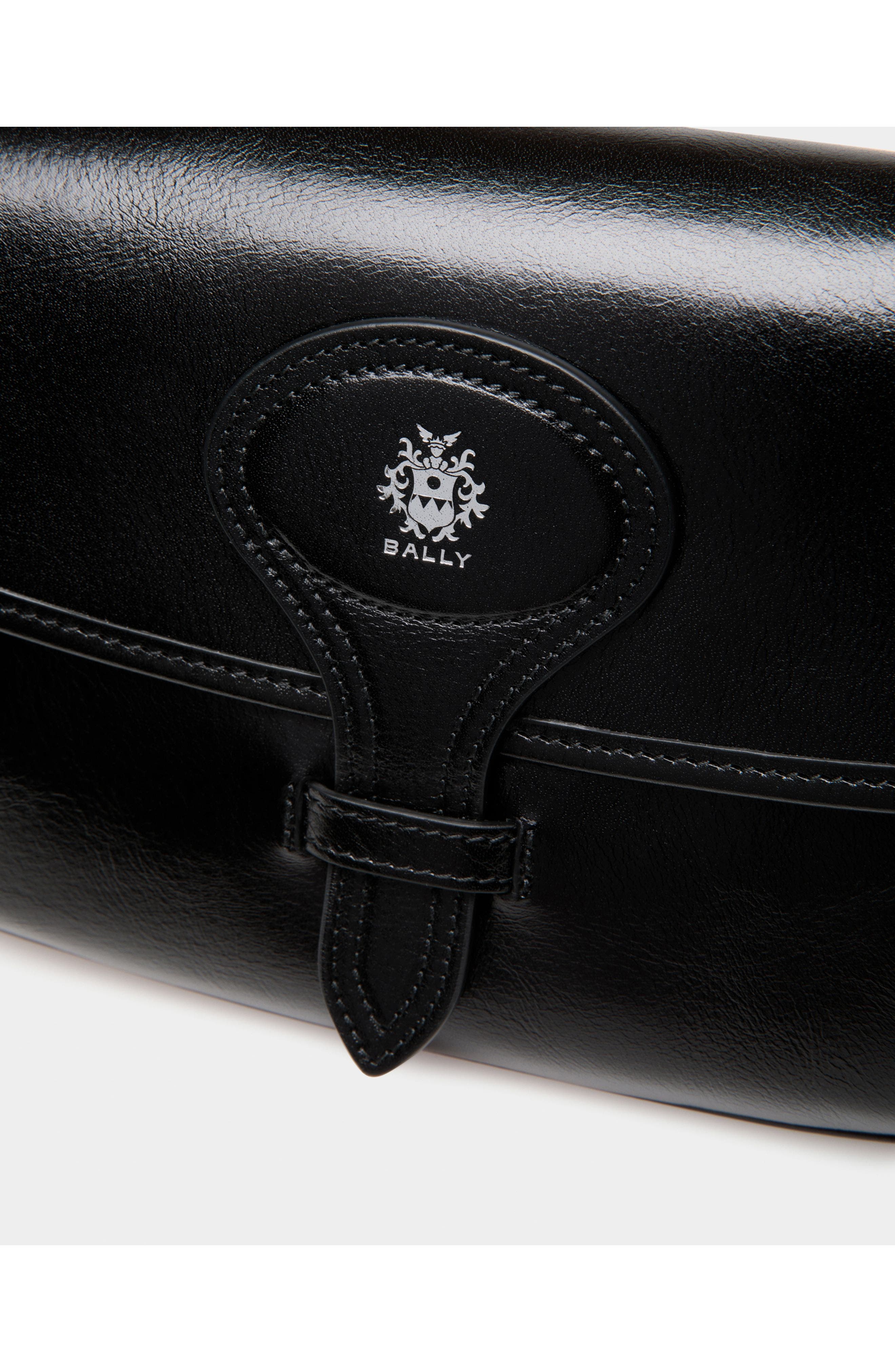 Bally Beckett Crossbody Bag in Leather, Alternate, color, Black+Palladio