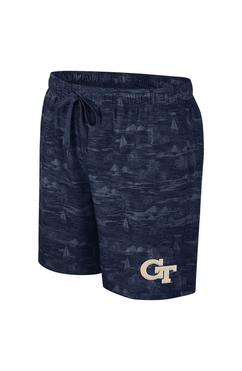 COLOSSEUM Men's Colosseum Navy Georgia Tech Yellow Jackets Ozark Swim Shorts, Alternate, color, 
