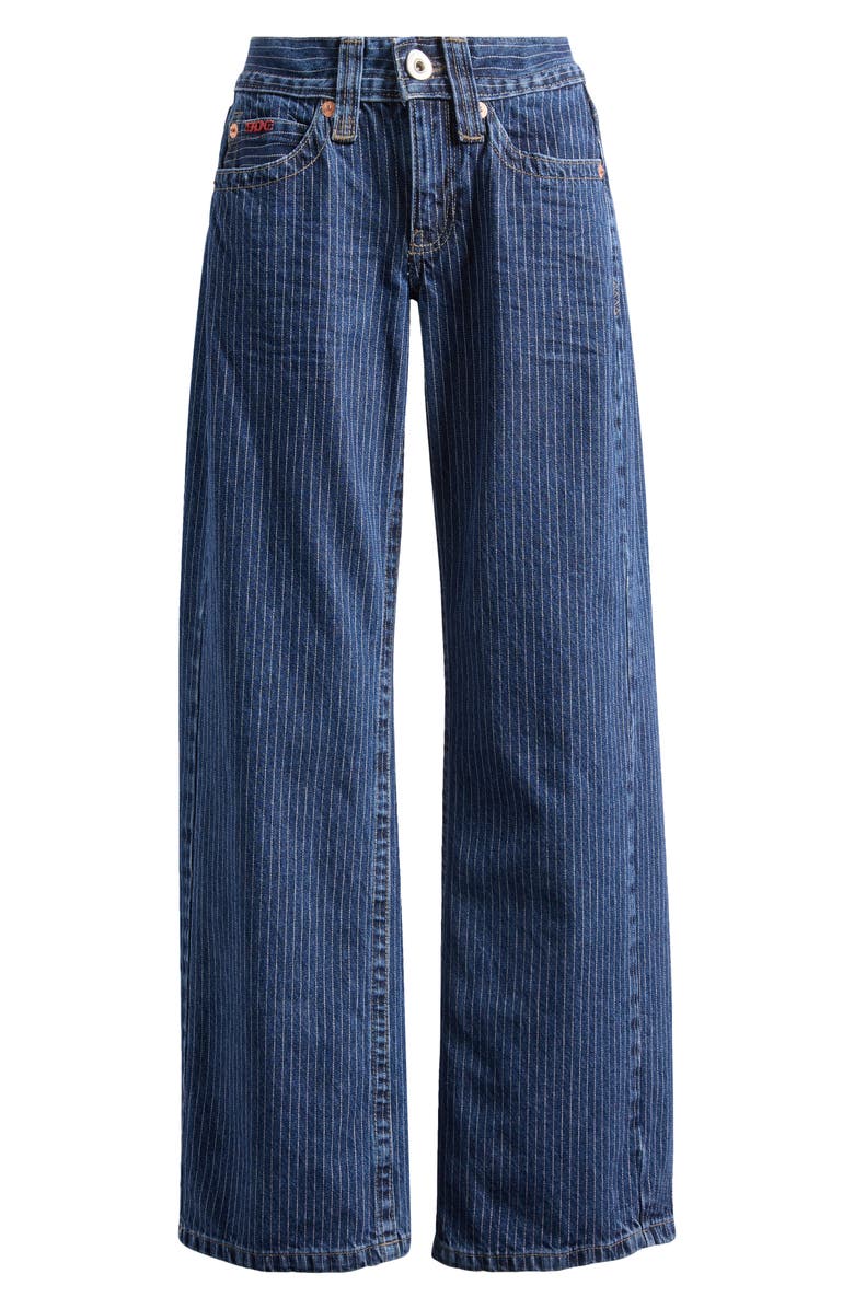 BDG Urban Outfitters Kayla Pinstripe Wide Leg Jeans, Alternate, color, 