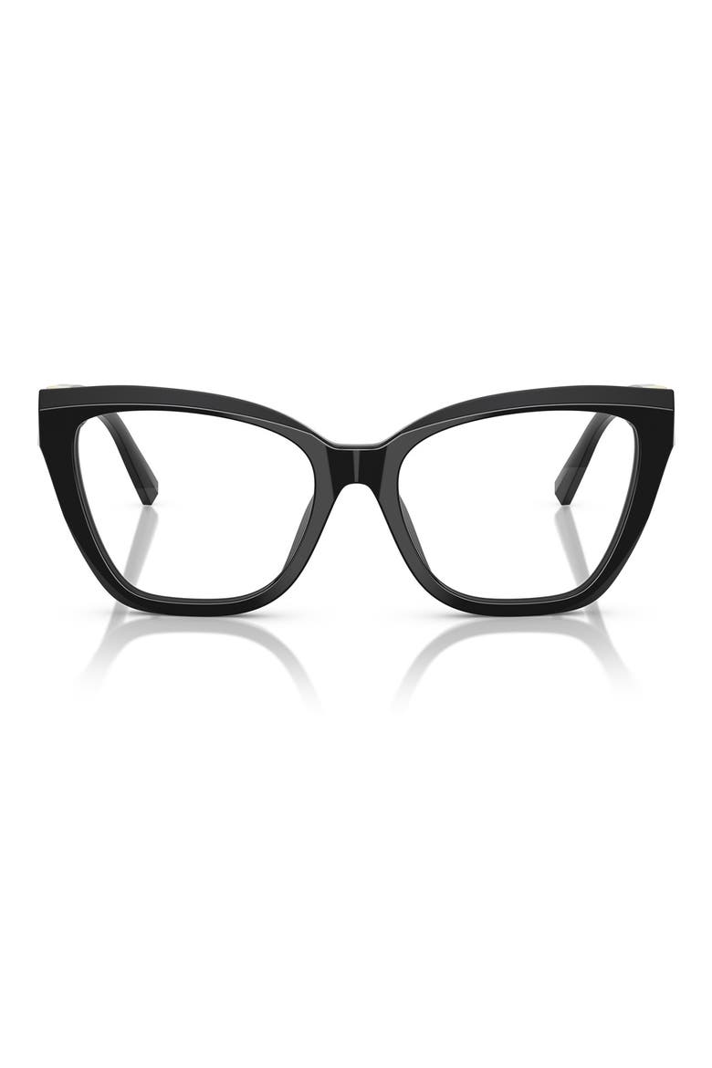54mm Cat Eye Optical Glasses, Main, color, BLACK / DEMO LENS
