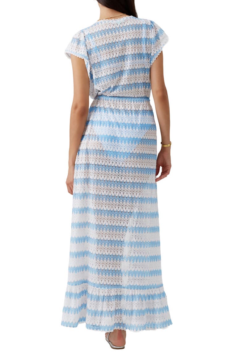 Stevie Open Stitch Cover-Up Maxi Dress, Alternate, color, WHITE/ OASIS