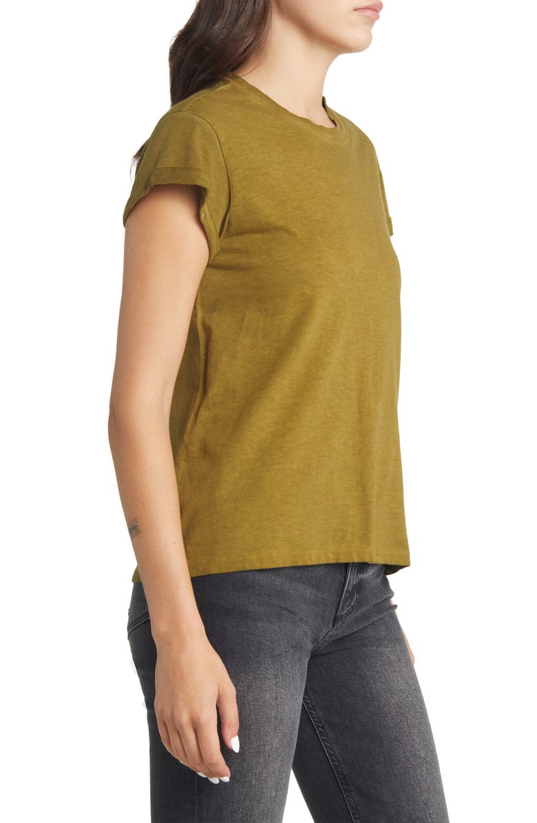 AllSaints Anna Cuff Sleeve Organic Cotton T-Shirt, Alternate, color,