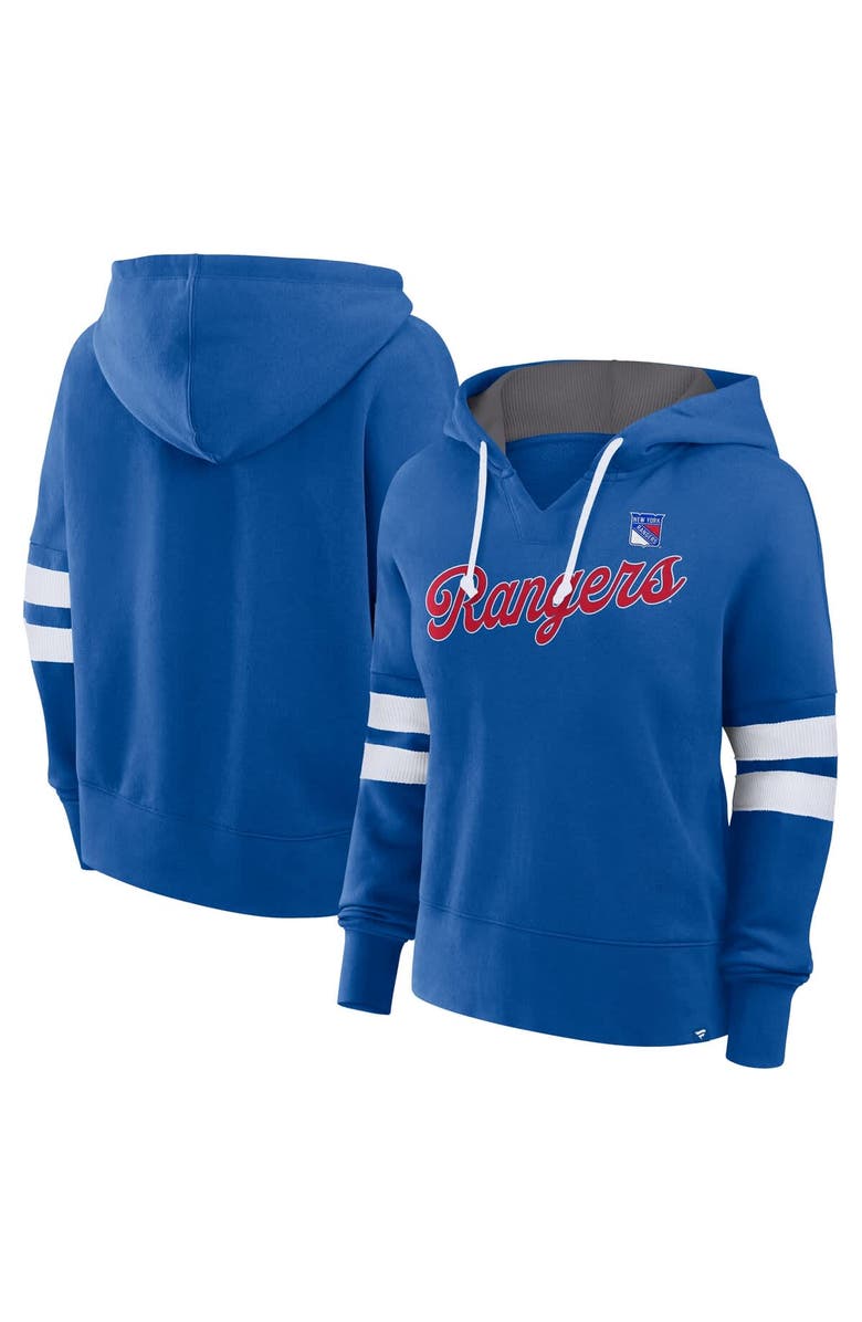 FANATICS Women's Fanatics Blue New York Rangers Seize Fleece Pullover Hoodie, Alternate, color, Blue