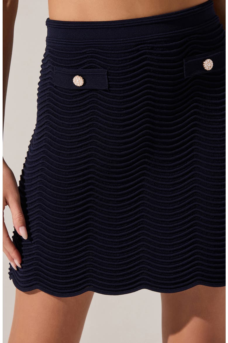 Perrine Pointelle Sweater Skirt, Alternate, color, NAVY