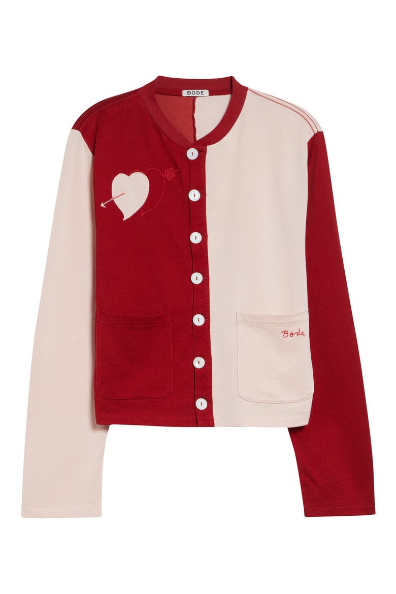 Wonderland Colorblock Cardigan, Alternate, color, RED PINK