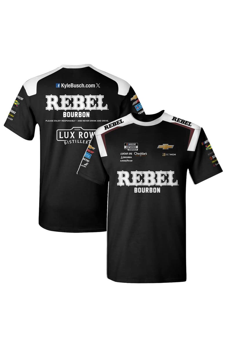 NASCAR Men's Richard Childress Racing Team Collection  Black Kyle Busch Rebel Bourbon Uniform T-Shirt, Alternate, color, Black