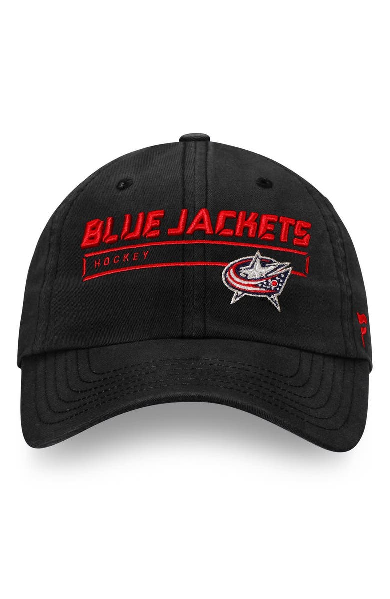 FANATICS Men's Fanatics Black Columbus Blue Jackets Authentic Pro Rinkside Fundamental Adjustable Hat, Alternate, color, Black