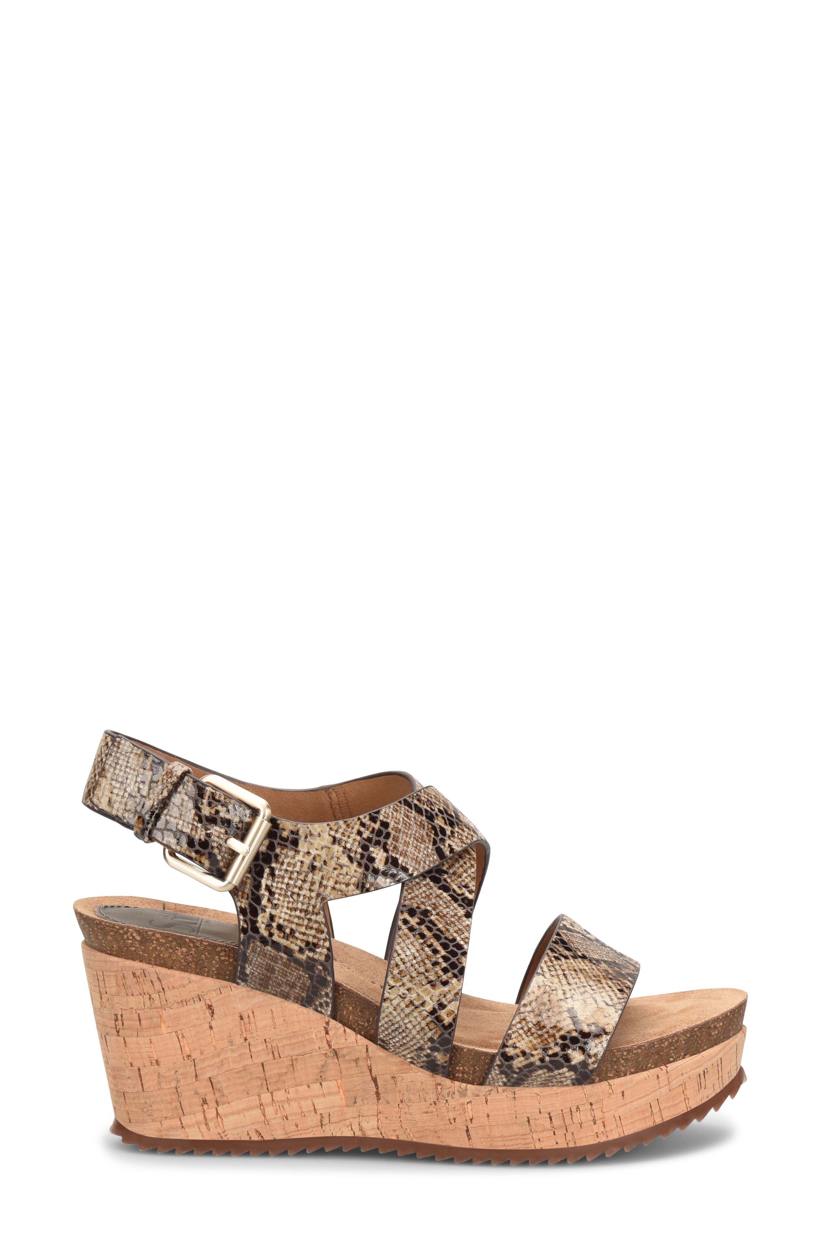Haddison Platform Sandal, Alternate, color, TAUPE SNAKE