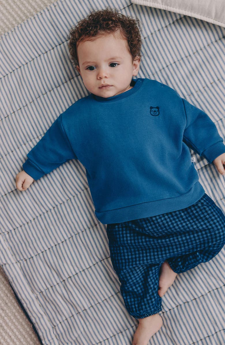 NEXT Bear Sweatshirt & Pants Set, Alternate, color, Blue