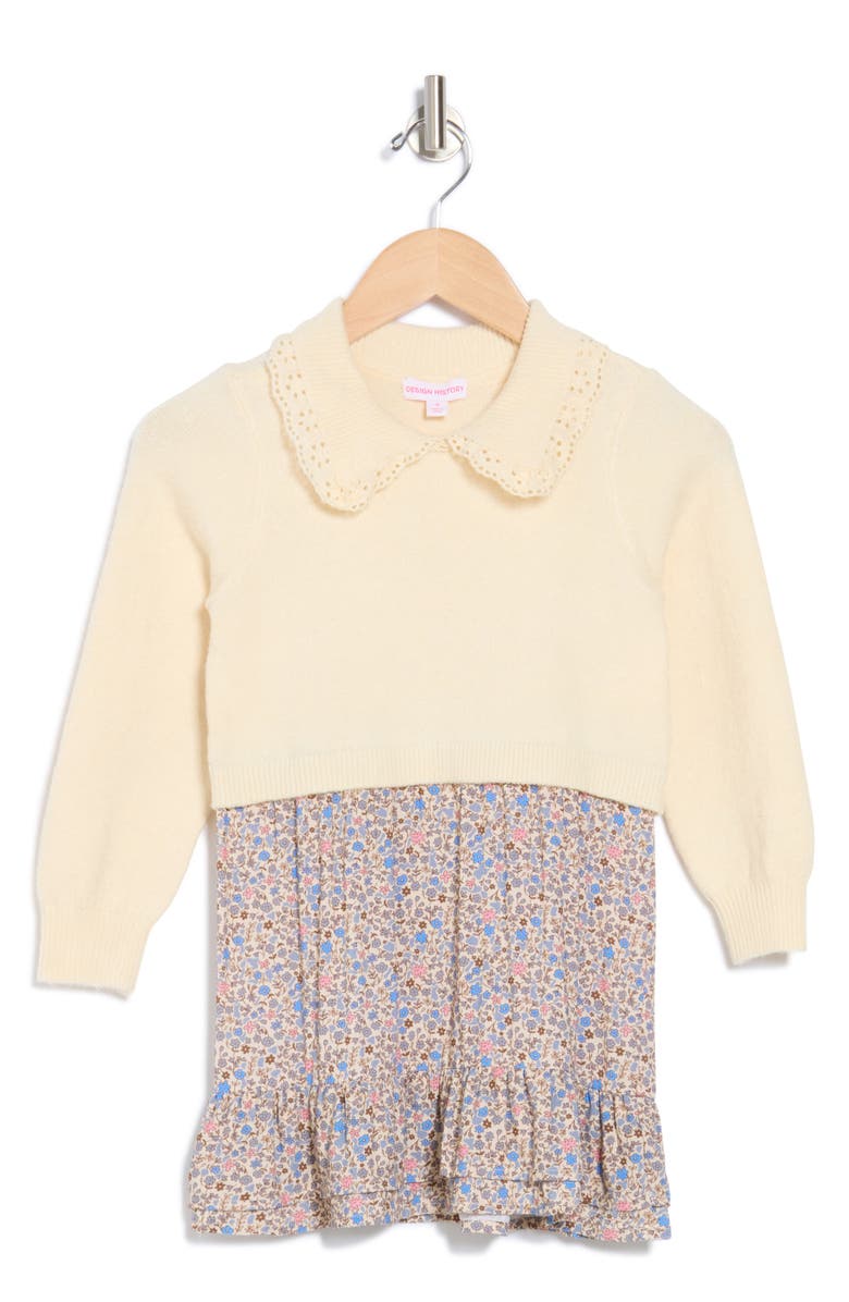 Design History Kids' Twofer Sweater Dress, Main, color, 