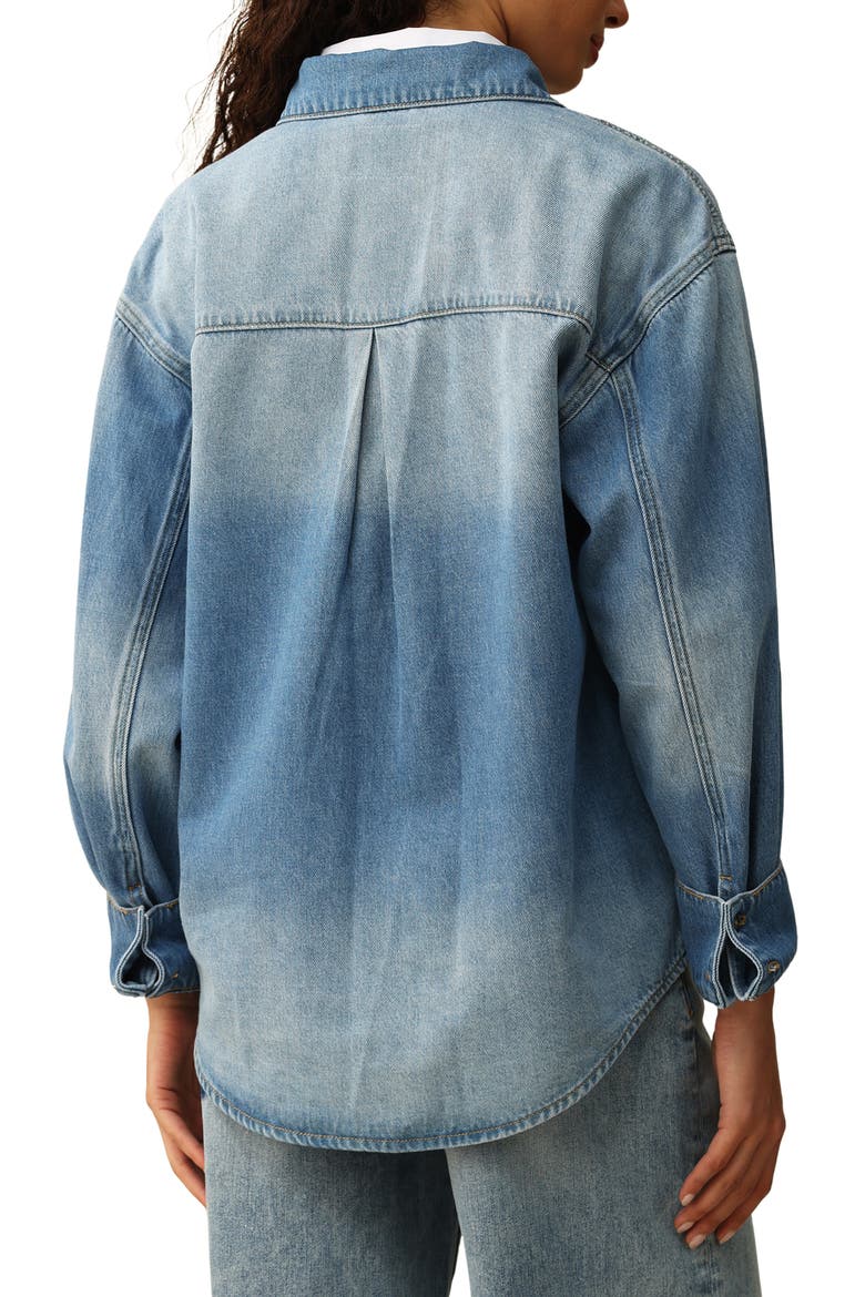 Rosalind Embroidered Denim Jacket, Alternate, color, MEDIUM BLUE
