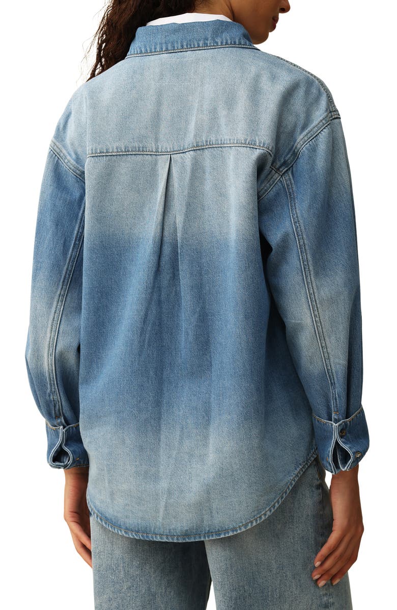 Bayeas Rosalind Embroidered Denim Jacket, Alternate, color, Medium Blue