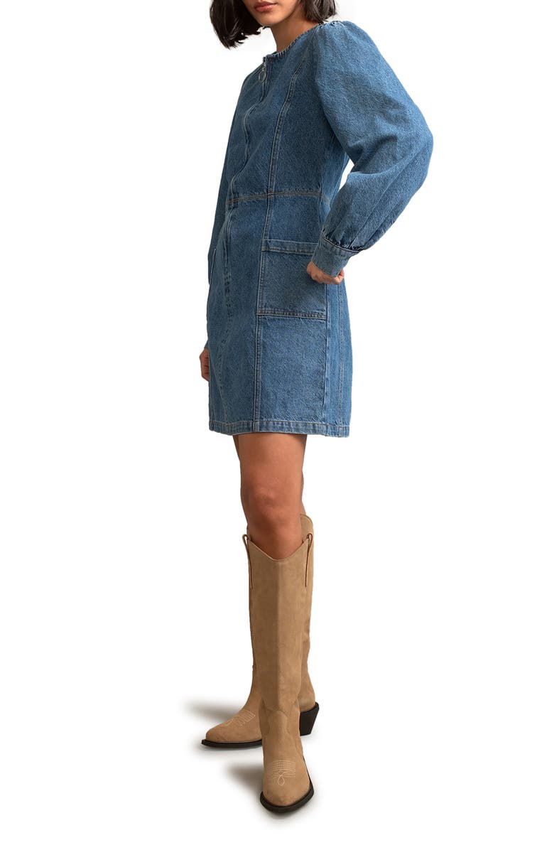 Nobody's Child Highgate Long Sleeve Denim Minidress, Main, color, 