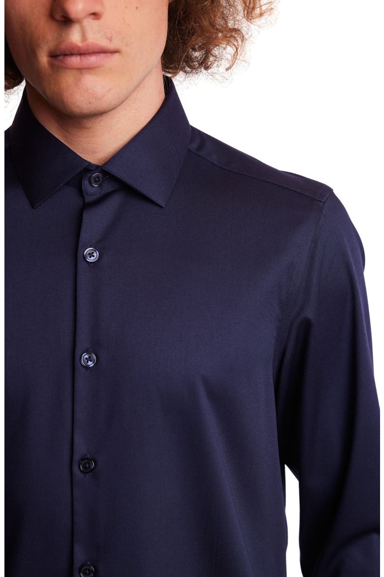Parker Trim Fit Button-Up Shirt, Alternate, color, NAVY