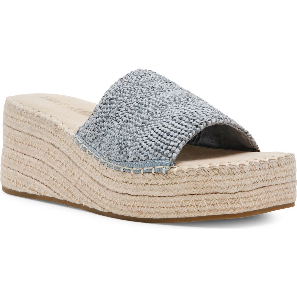 Anne Klein Cruz Platform Wedge Sandal In Light Blue