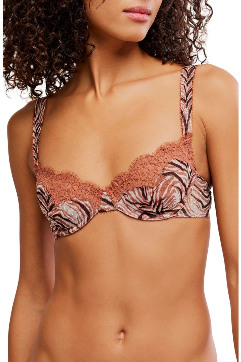 Intimately FP Fiona Underwire Balconette Bra, Main, color, ZEBRA