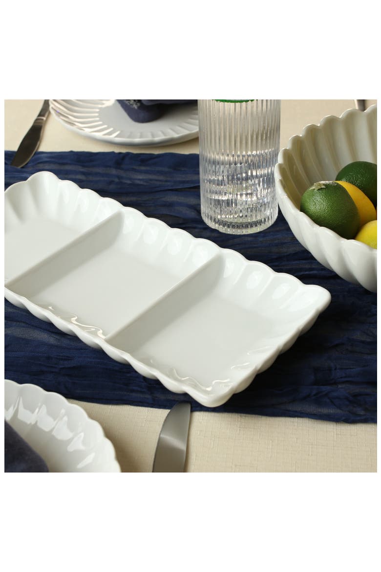 Petal 2-Piece Serving Dishes, Alternate, color, WHITE