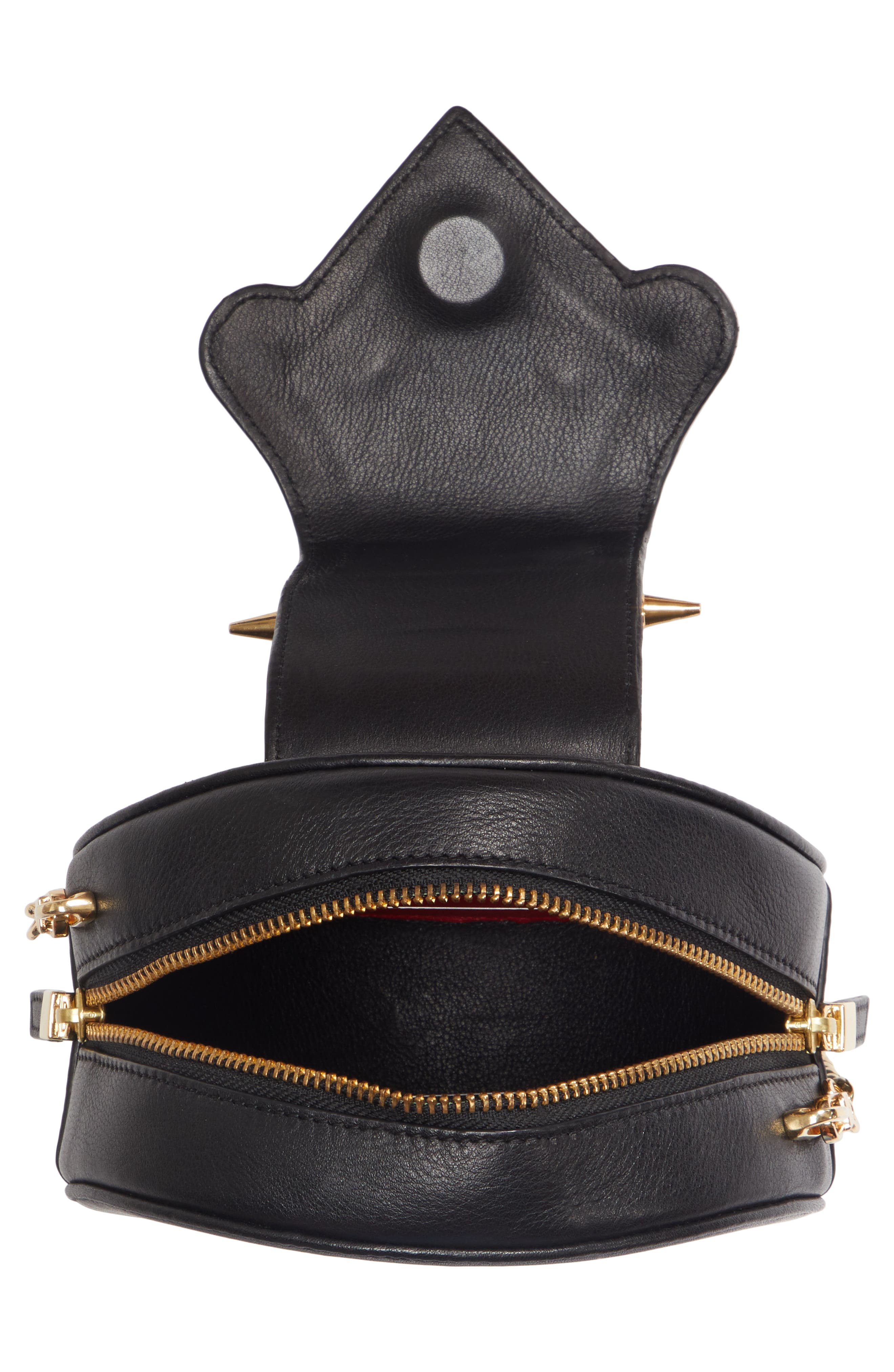 Mini Dome Crossbody Clutch (Nordstrom Exclusive), Alternate, color, BLACK X GOLD