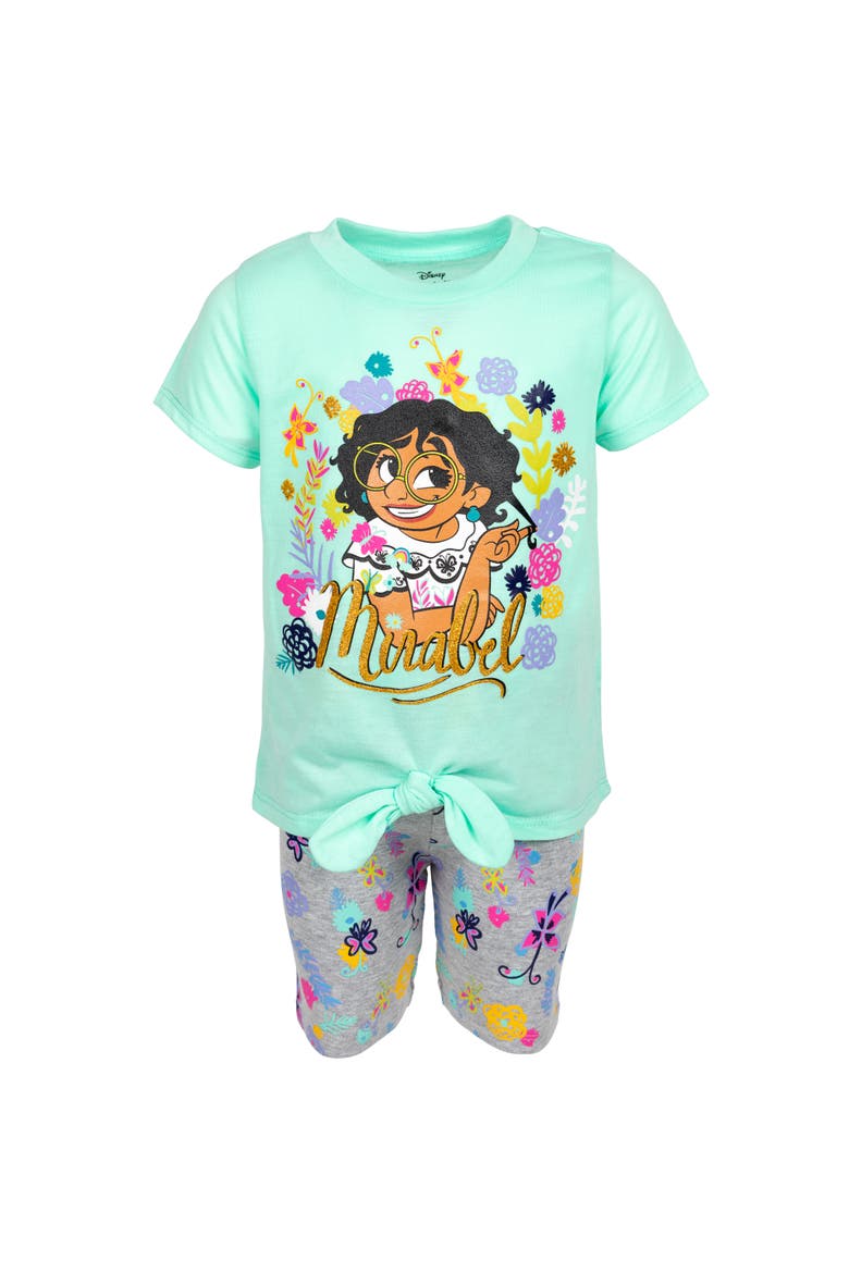 Encanto Mirabel 2-Piece T-Shirt and Bike Shorts Set, Alternate, color, Mirabel Mint