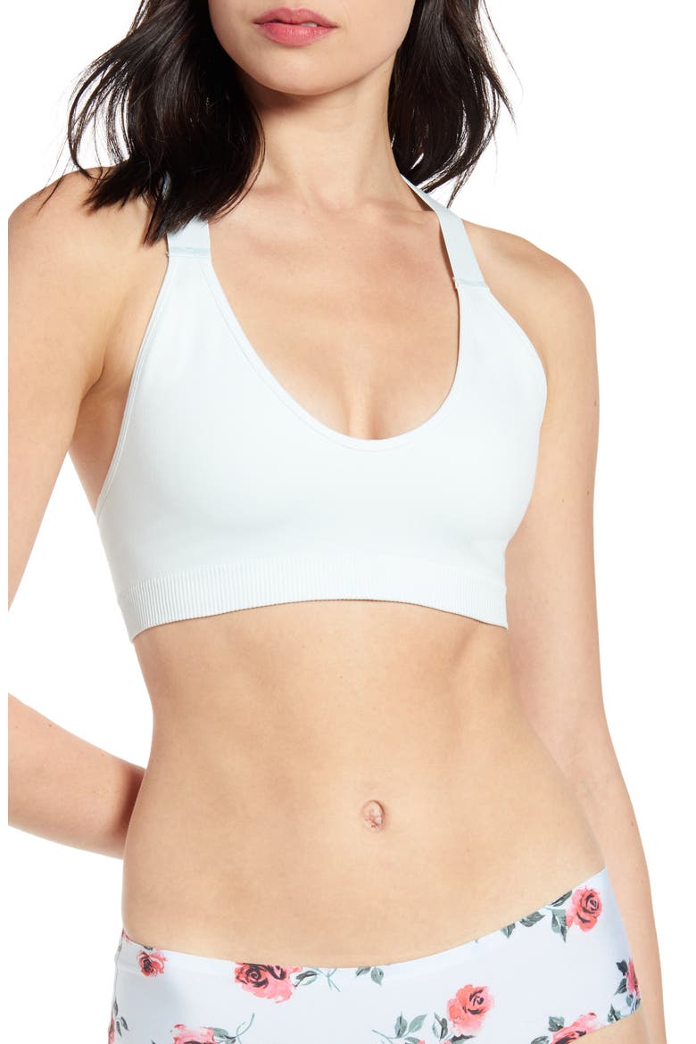 x Claudia Sulewski Cross Strap Bralette, Main, color, BLUE WANDER
