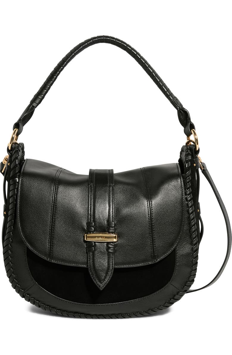 AIMEE Willow Convertible Leather Shoulder Bag, Main, color,