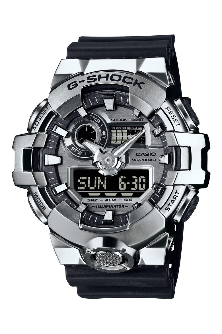 GM700-1A Ana-Digi Bracelet Watch, 53.4mm, Main, color, SILVER