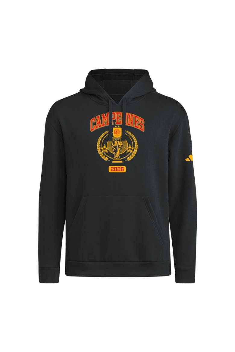 Men's adidas Black Spain National Team 2026 FIFA World Cup Champions Trophy Hoodie, Alternate, color, Black