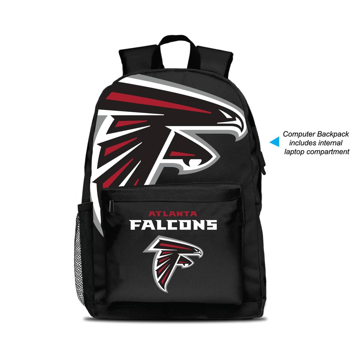 MOJO Atlanta Falcons MOJO Large Logo Fan Backpack, Main, color, Black
