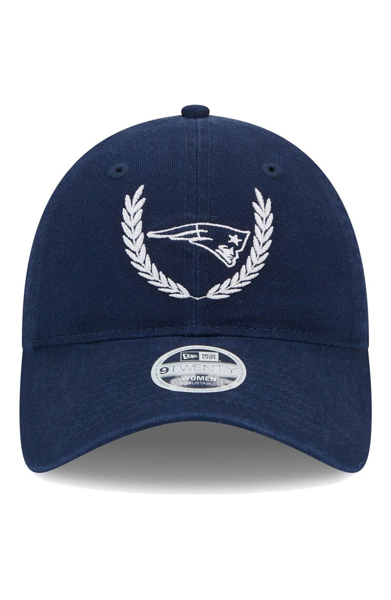 New Era Women's New Era Navy New England Patriots Leaves 9TWENTY Adjustable Hat, Alternate, color, Navy