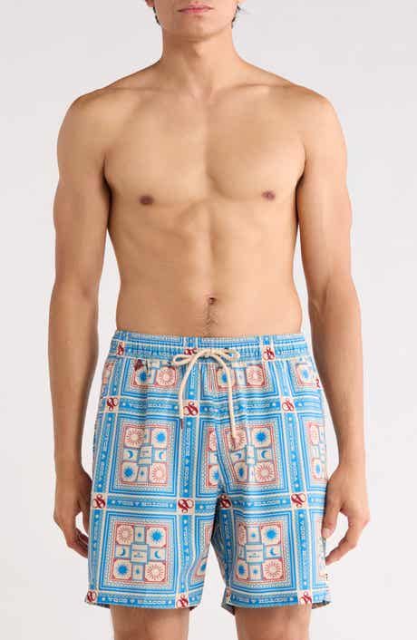 New West Bandana Print Swim Trunks
