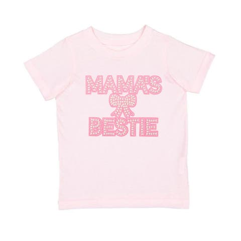 Mama's Bestie Pearl Patch Short Sleeve T-Shirt (Baby, Toddler, Little Kid & Big Kid)