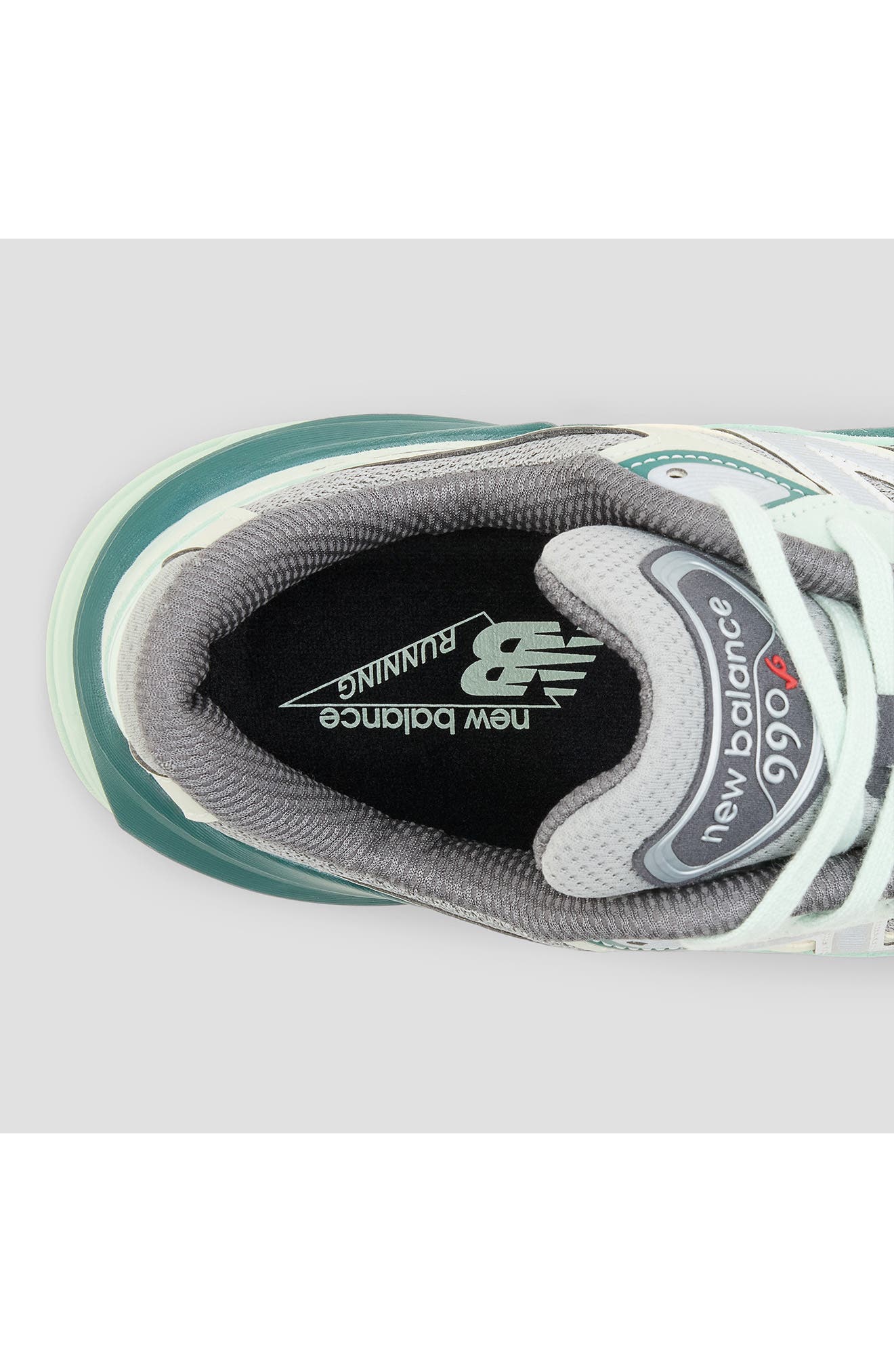 New Balance Made in USA 990 v6 Sneaker, Alternate, color, Clay Ash/ New Spruce