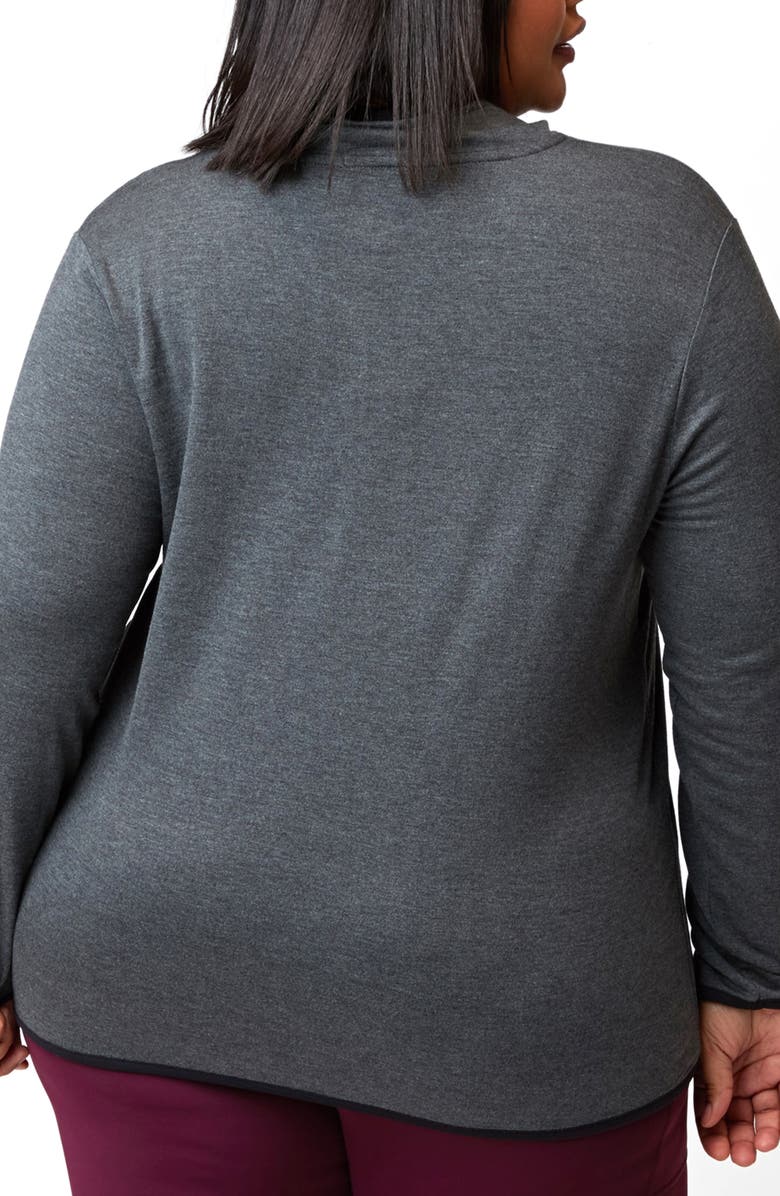 Threads 4 Thought Feather Fleece Quarter Zip Pullover, Alternate, color, Heather Charcoal