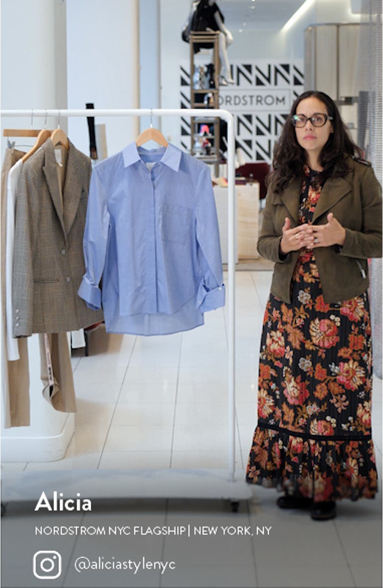 The Boyfriend Oversize Cotton Chambray Shirt, sales video thumbnail