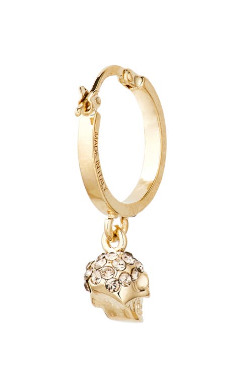Alexander Mcqueen Skull Mini Hoop Earrings In Sand