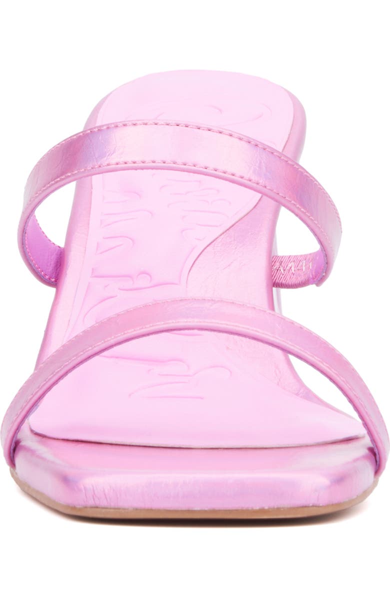 OLIVIA MILLER Lovely Clear Heel Sandal, Alternate, color, Neon Pink