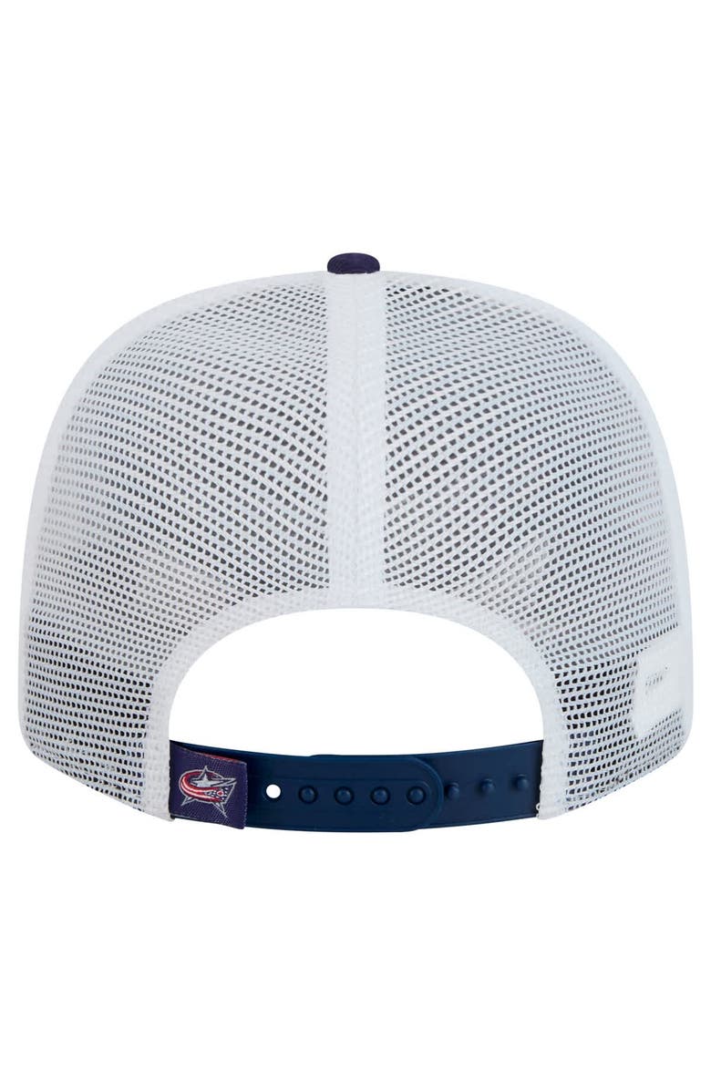 New Era Men's New Era Navy Columbus Blue Jackets Core Trucker 9SEVENTY Stretch-Snap Hat, Alternate, color, 