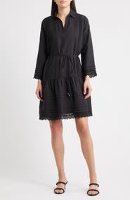 Julia Jordan Lace Long Sleeve Shirtdress