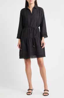 Julia Jordan Lace Long Sleeve Shirtdress