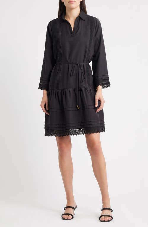 Julia Jordan Lace Long Sleeve Shirtdress In Multi
