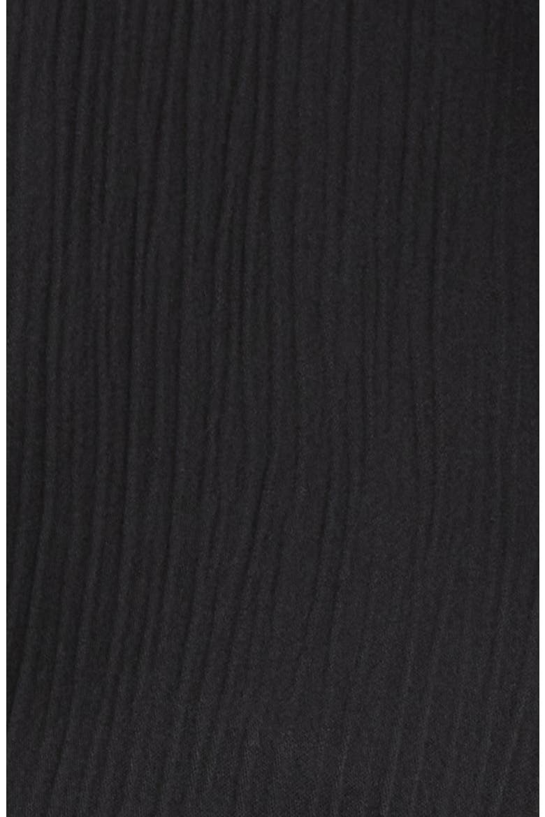 Textured Crepe Long Sleeve Top, Alternate, color, ANNE BLACK