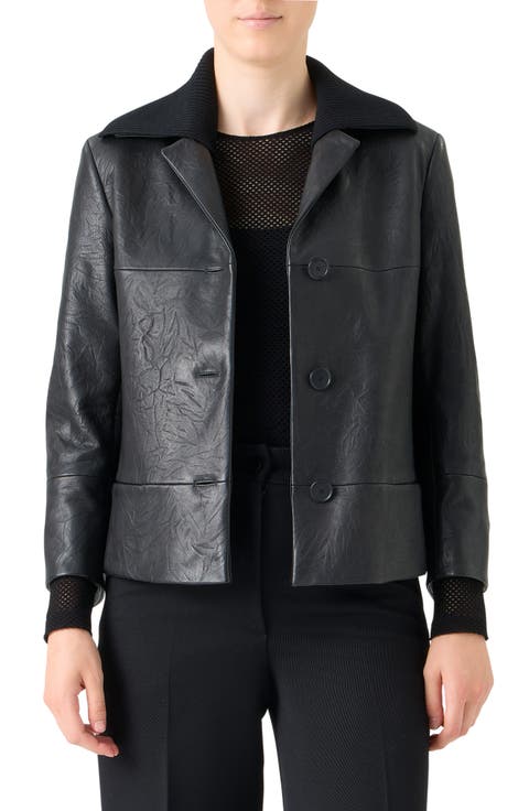 Embossed Leather Jacket
