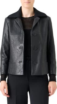 Akris punto Embossed Leather Jacket