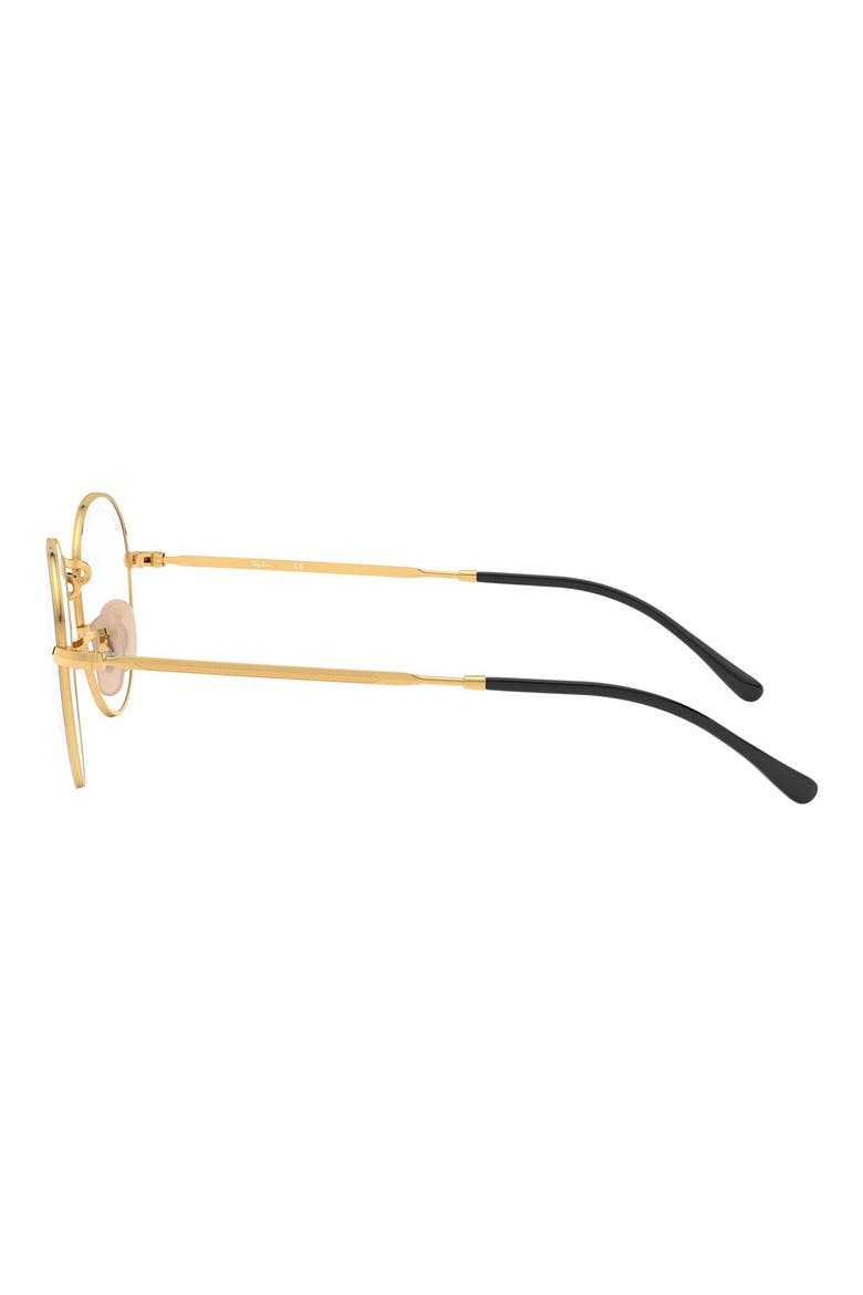 49mm Round Optical Glasses, Alternate, color, GOLD BLACK