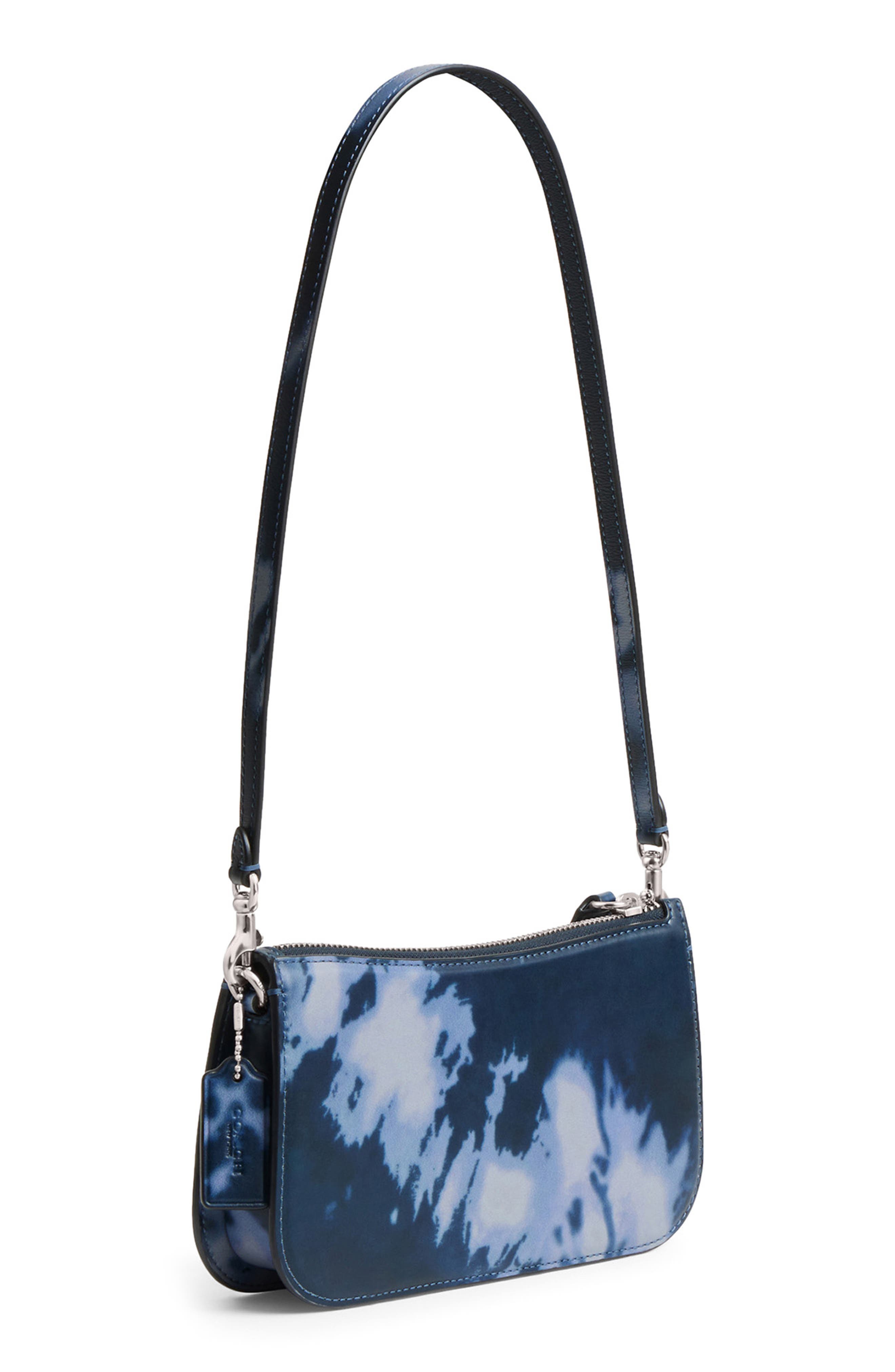 COACH Penn Tie Tye Leather Shoulder Bag, Alternate, color, 
