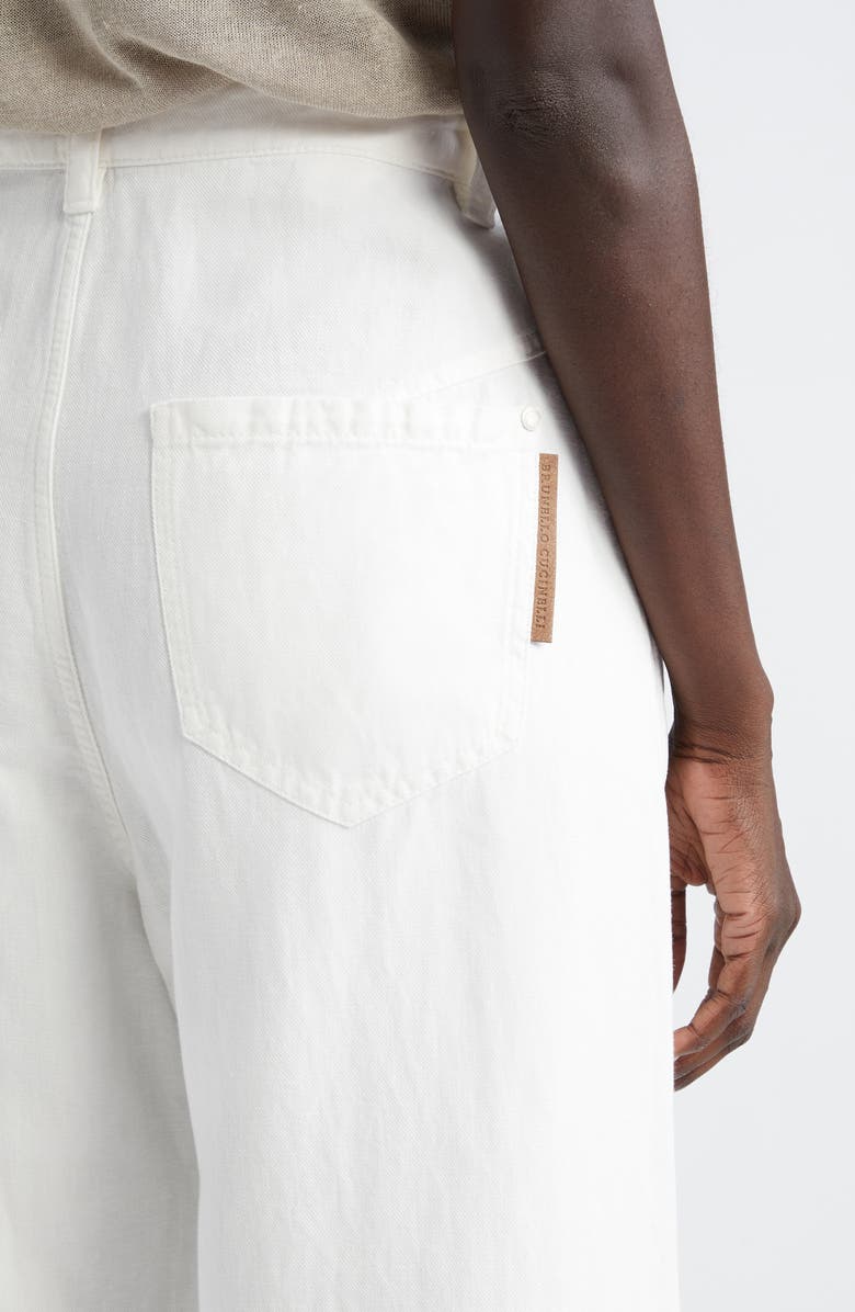 Brunello Cucinelli Garment Dye Cotton & Linen Pants, Alternate, color,