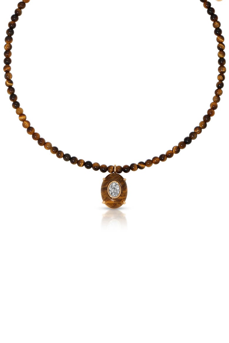 Beaded Pendant Necklace, Alternate, color, TIGERS EYE