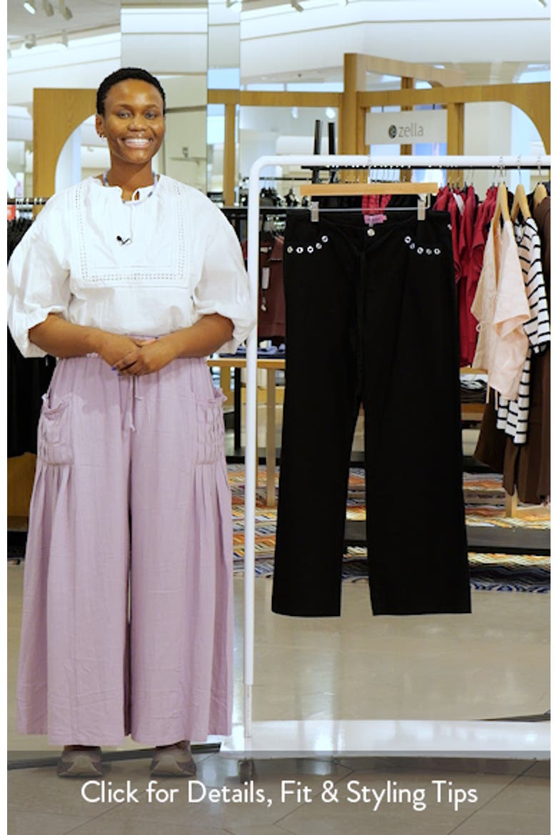 Grommet Low Rise Wide Leg Jeans video