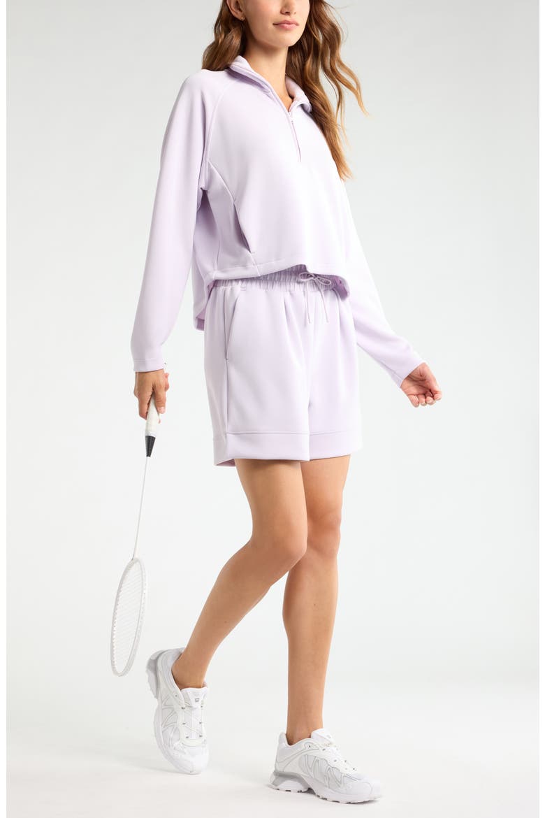 Soft Luxe Half Zip Sweatshirt, Alternate, color, PURPLE HUSH